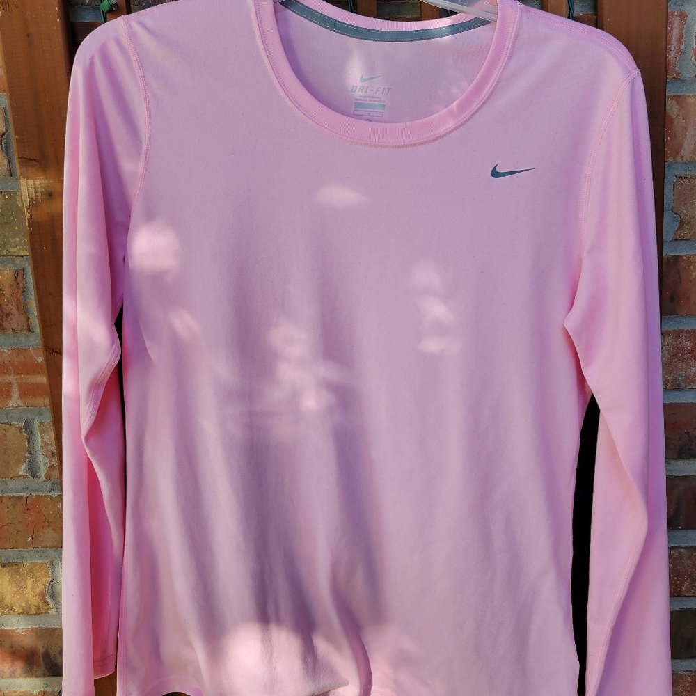 Nike Dri-Fit Pink Long Sleeve Shirt